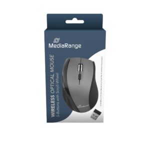 MediaRange Optical Mouse (Black/Grey, Wireless) (MROS203)