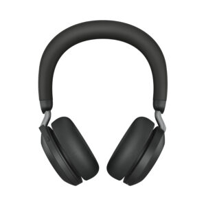 JABRA Evolve2 75 Wireless Stereo Headset MS USB-C Link 380c with Charging Stand Black (27599-999-889) (JAB27599-999-889)