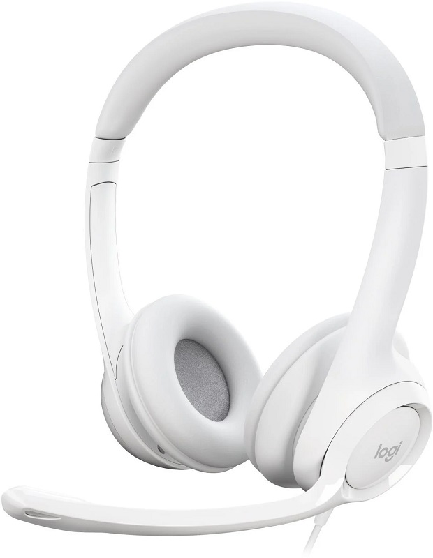 LOGITECH Headset Wired H390 – USB Type A – White
