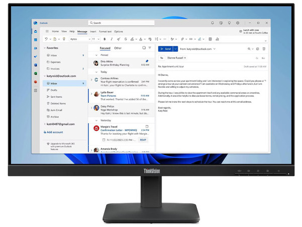LENOVO Monitor ThinkVision S24-4e 23.8” FHD IPS, HDMi, VGA, 3YearsW