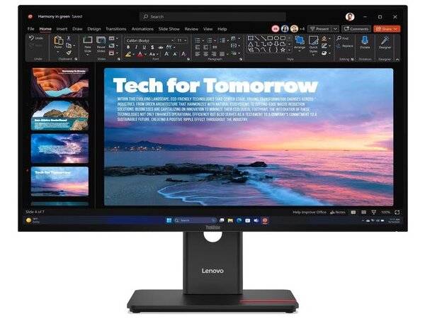 LENOVO Monitor ThinkVision T27QD-40 27” QHD IPS, HDMi, Display Port, Ethernet, Height adjustable, 3YearsW