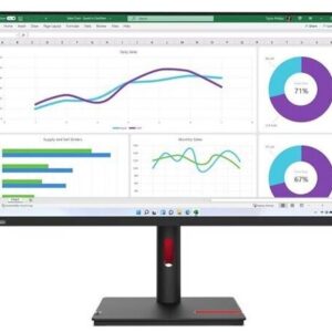 LENOVO Monitor ThinkVision T32h-30 31.5” QHD IPS, HDMI, Display Port, USB, USB-C, Height Adjustable, 3YearsW