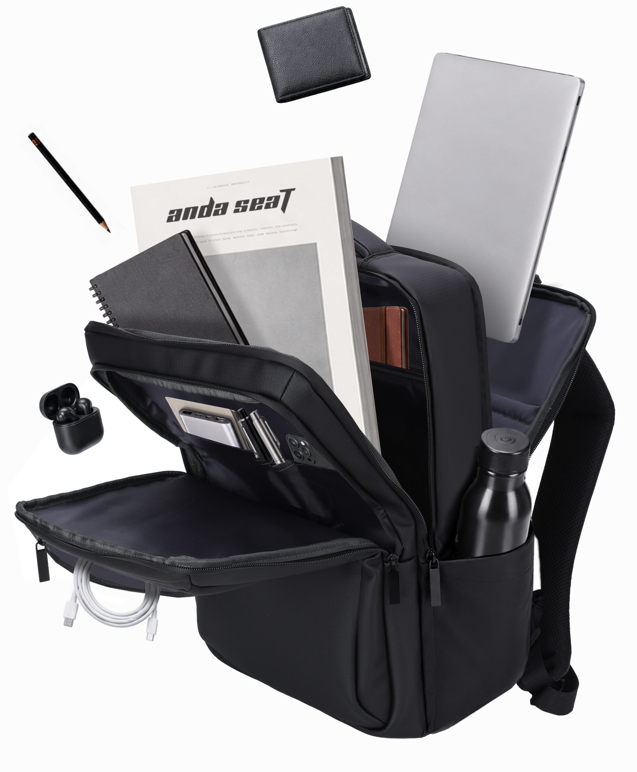 ANDA SEAT Backpack PROLINE 16″ 42x30x15cm BLACK
