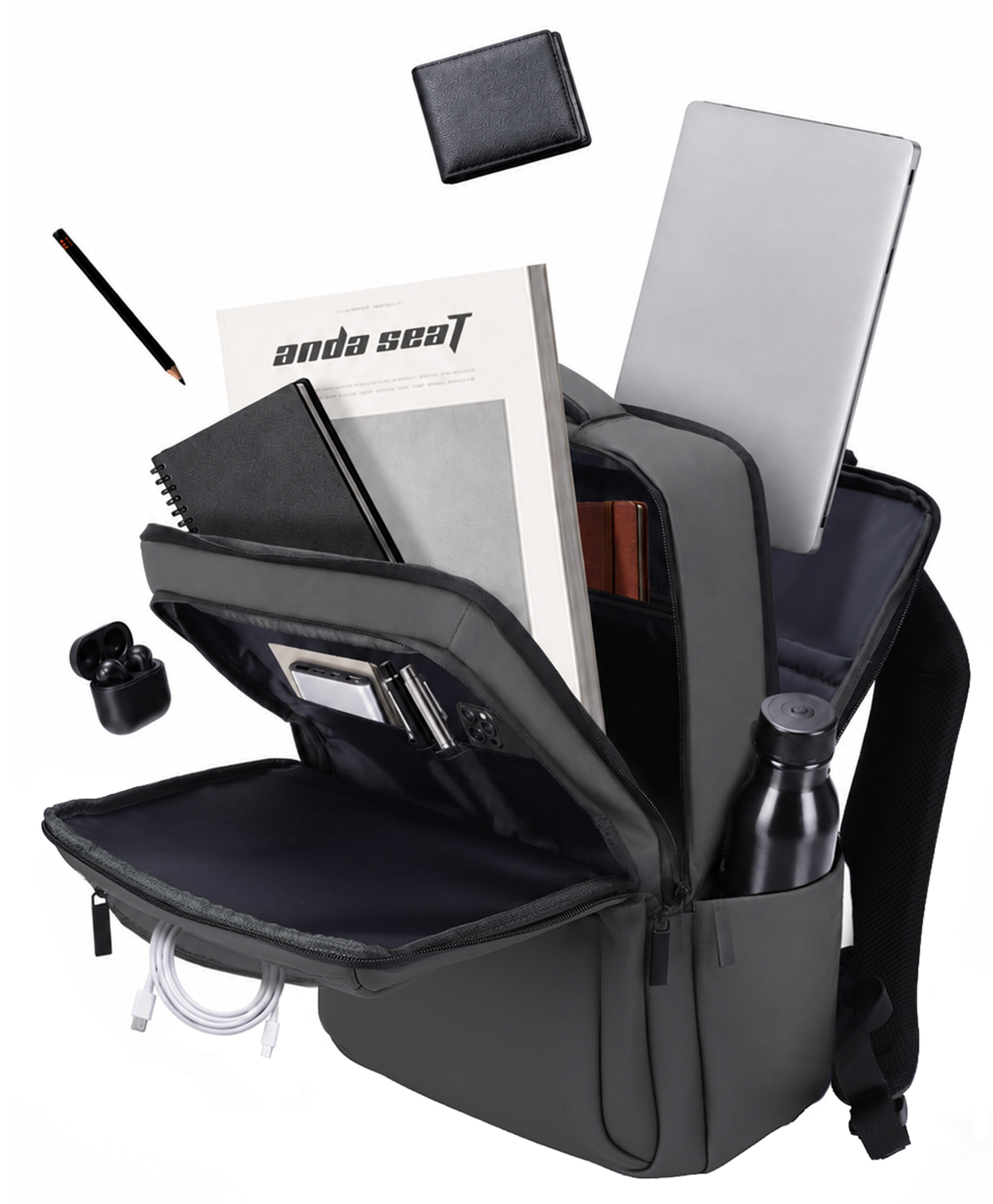 ANDA SEAT Backpack PROLINE 16″ 42x30x15cm DARK GREY