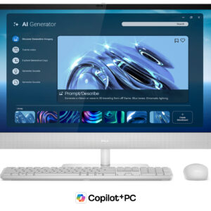 DELL 27 AIO EC27260 27” FHD/U5-322/16GB/512GB SSD/Intel Graphics/WiFi/Win 11 Pro/3Y ProSupport/Light Ash