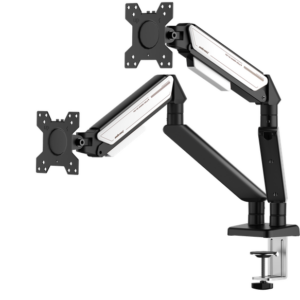 ANDA SEAT Monitor ARM / Stand A6D-2S  Black White Dual, Weight Capacity (per Screen): 2-9kg